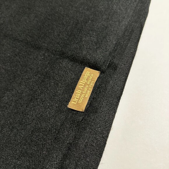 Baby Alpaca Shawl / Wrap in Black with Multicolor Embroidery – Made in Peru  New - Picture 8 of 14